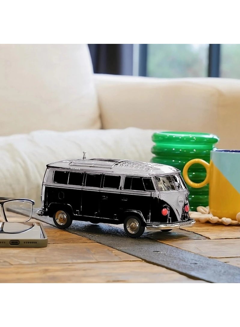 ALLTEC Vintage Camper Van Bluetooth Speaker with FM Radio, USB Playback & LED Lights - Image 5